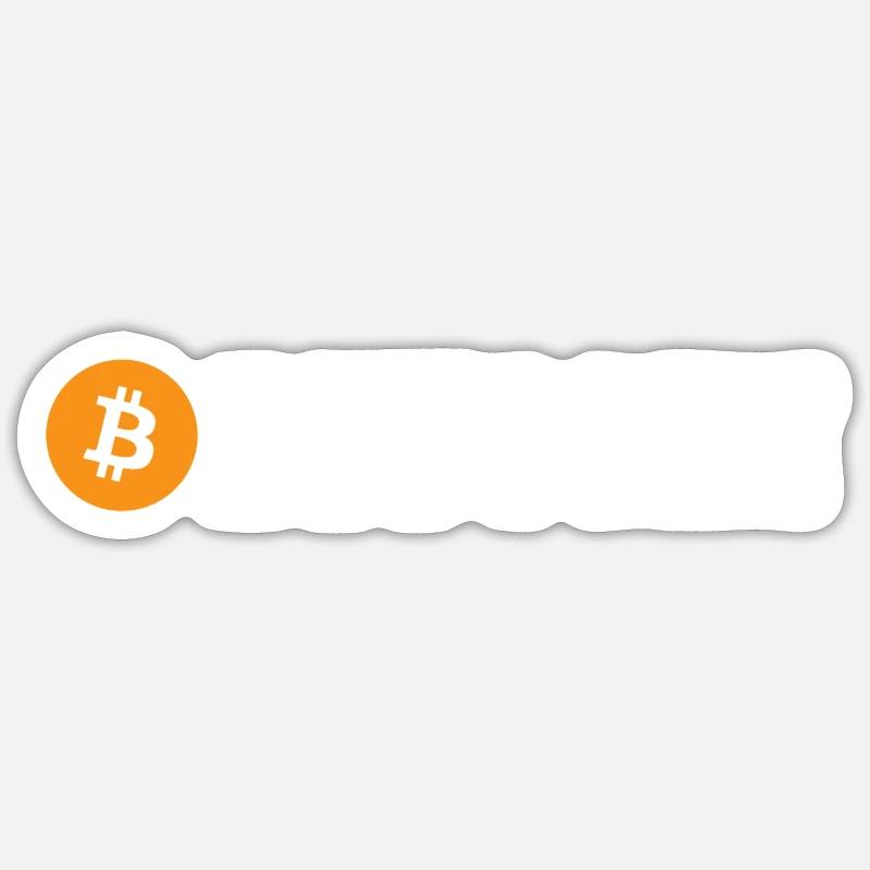 Bitcoin - Sticker taille S (10 x 10 cm) - blanc mat