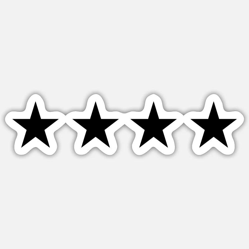 Étoiles - Sticker taille S (10 x 10 cm) - blanc mat