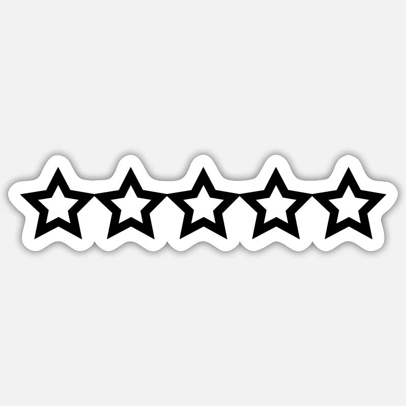 Étoiles - Sticker taille S (10 x 10 cm) - blanc mat