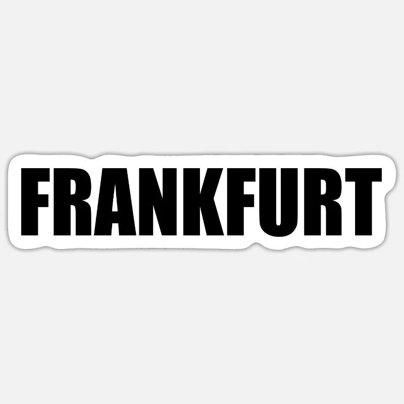 Frankfurt - Sticker taille S (10 x 10 cm) - blanc mat