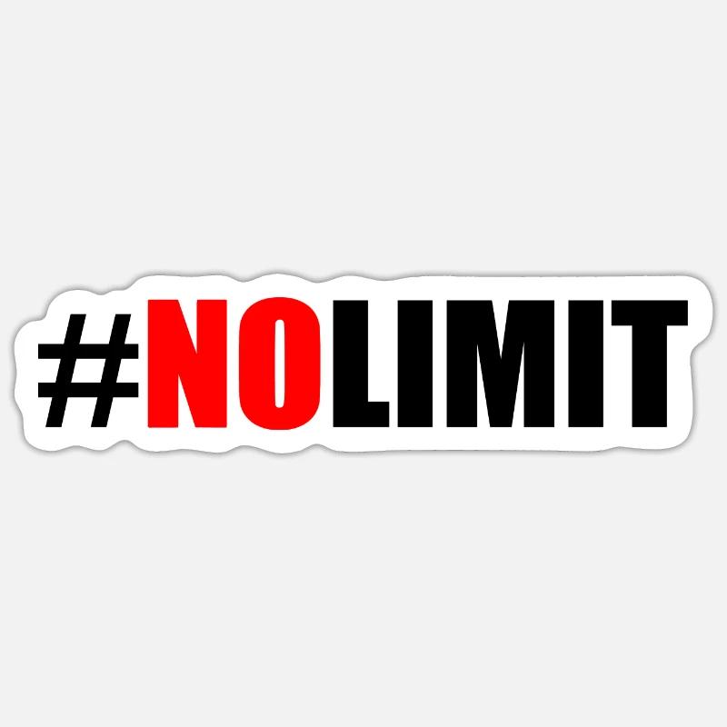No limit - Sticker taille S (10 x 10 cm) - blanc mat