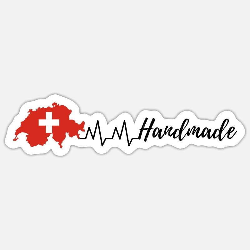 Handmade - Sticker size S (10 x 10 cm) - white matte