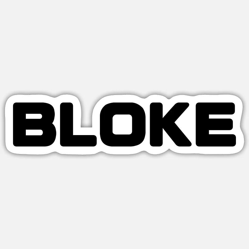 BLOKE - Sticker size S (10 x 10 cm) - white matte