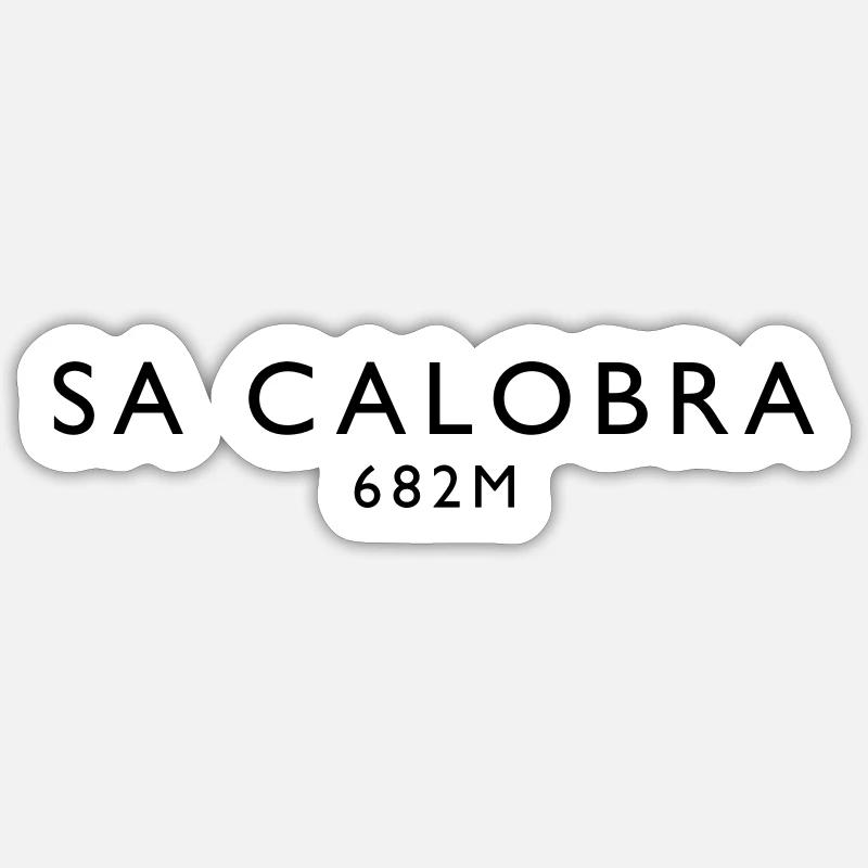 SA CALOBRA, MAJORCA - Sticker size S (10 x 10 cm) - white matte