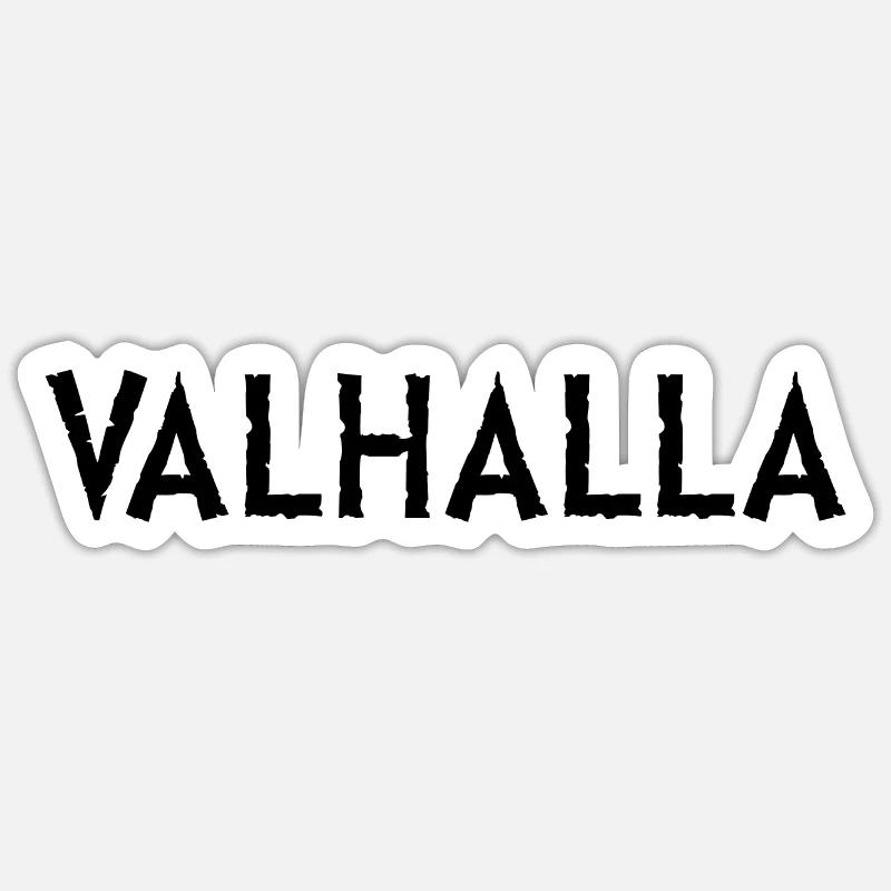 Valhalla - Sticker Größe S (10 x 10 cm) - Mattweiß