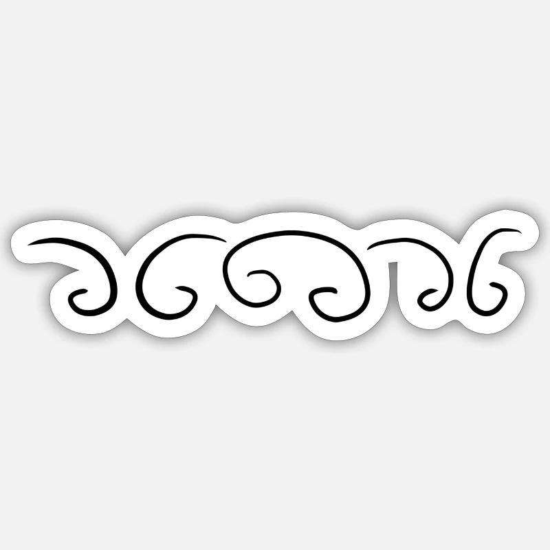 symbols curvy line pattern simple Sticker size S (10 x 10 cm)