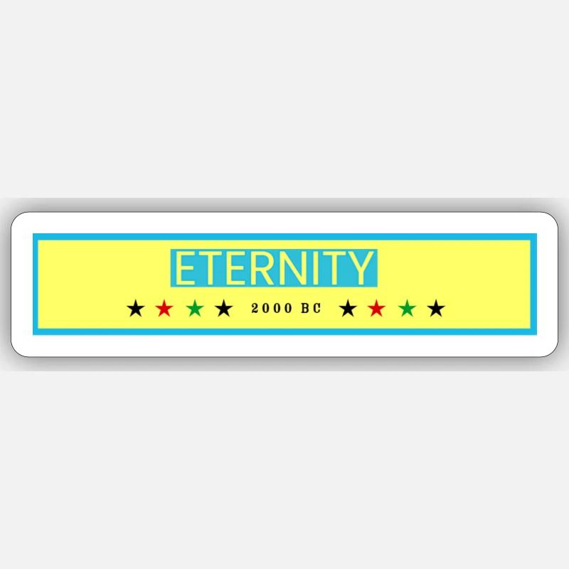 Éternité - Sticker taille S (10 x 10 cm) - blanc mat