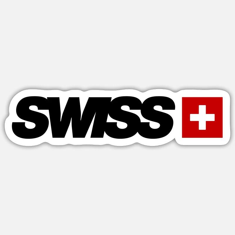Suisse - Sticker taille S (10 x 10 cm) - blanc mat
