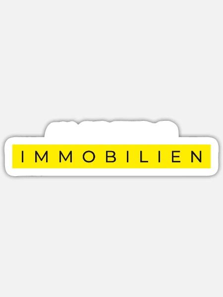 Immobilien - Sticker Größe S (10 x 10 cm) - Mattweiß