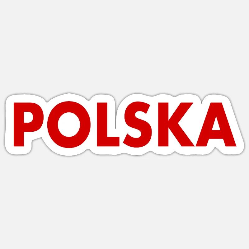 Pologne - Sticker taille S (10 x 10 cm) - blanc mat