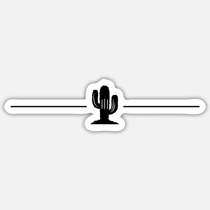 Ligne Cactus - Sticker taille S (10 x 10 cm) - blanc mat