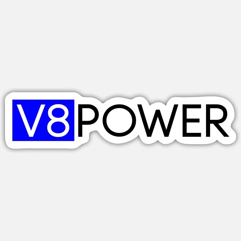 V8 Power - Farbwechsel - Sticker Größe S (10 x 10 cm) - Mattweiß
