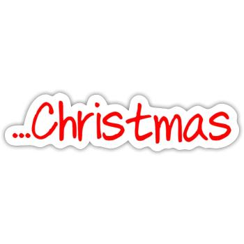 Frohe Weihnachten - Sticker Größe S (10 x 10 cm) - Mattweiß - Vorne
