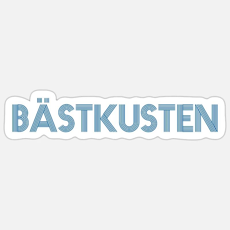Beste Küste - Sticker Größe S (10 x 10 cm) - Mattweiß