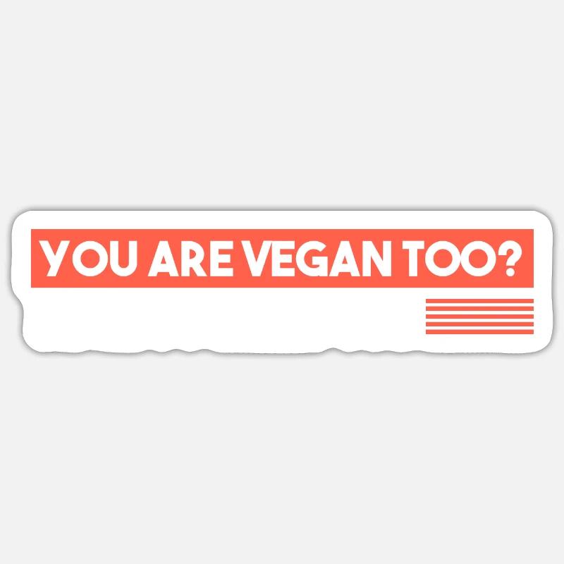 Êtes-vous aussi végétalien? - Sticker taille S (10 x 10 cm) - blanc mat