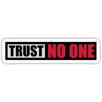 ne faites confiance à personne pour ne citer - Sticker taille S (10 x 10 cm) - blanc mat - Devant