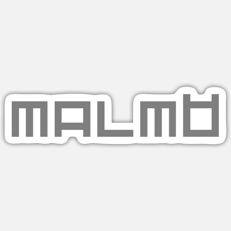 Malmo - Sticker taille S (10 x 10 cm) - blanc mat