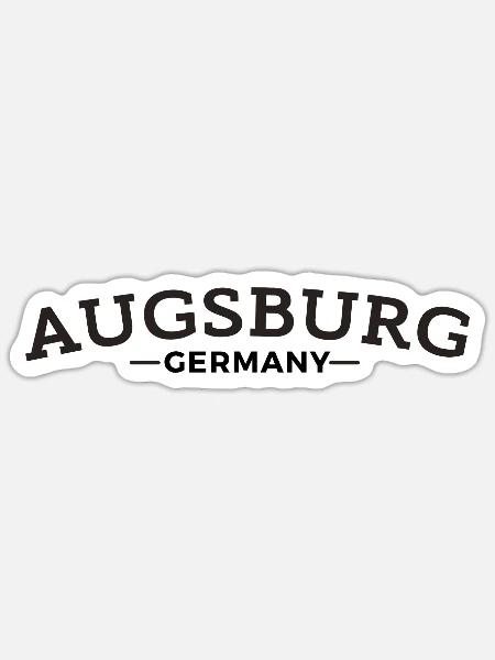 Augsburg Meine Stadt Geschenkidee - Sticker Größe S (10 x 10 cm) - Mattweiß