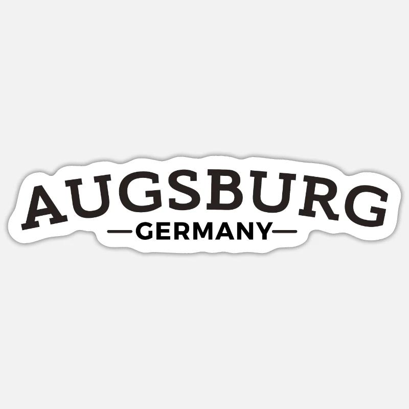 Augsburg Meine Stadt Geschenkidee - Sticker Größe S (10 x 10 cm) - Mattweiß