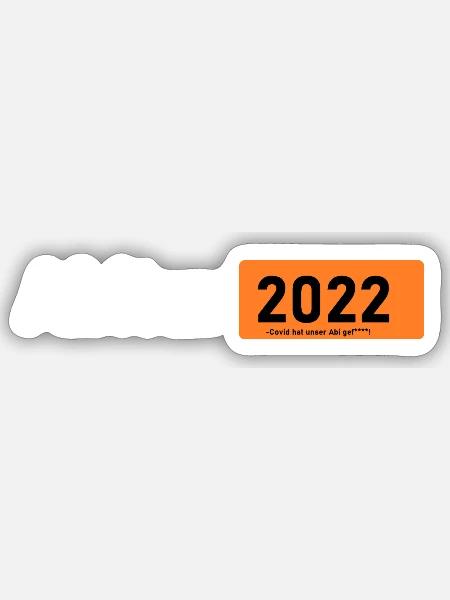 Abitur Covid - Sticker Größe S (10 x 10 cm) - Mattweiß