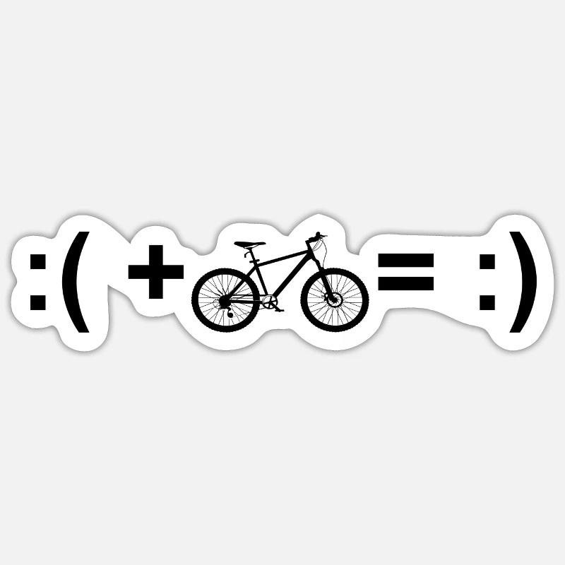 Vélo de route Vélo Cool Math Math Humour Sticker taille S (10 x 10 cm)