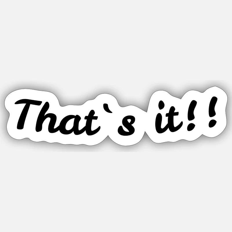 C’est tout - Sticker taille S (10 x 10 cm) - blanc mat