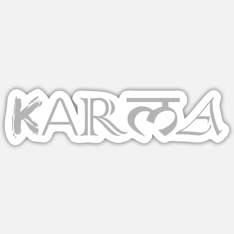Karma - Sticker Größe S (10 x 10 cm) - Mattweiß