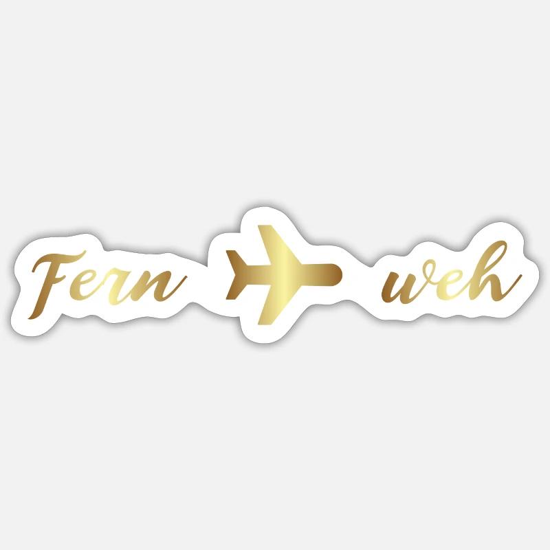 Fernweh - Sticker Größe S (10 x 10 cm) - Mattweiß