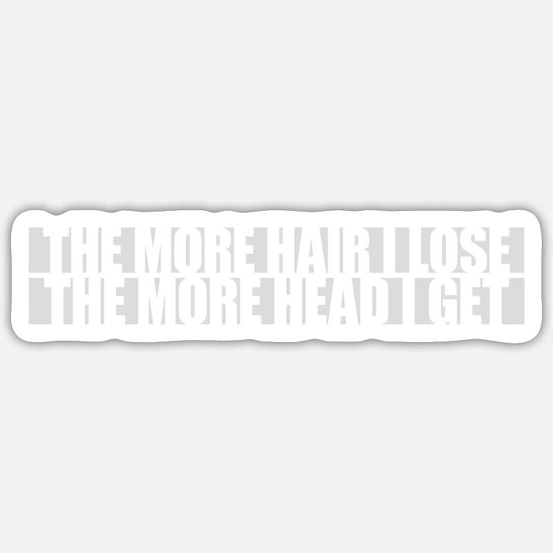 J’ai plus de tête - Sticker taille S (10 x 10 cm) - blanc mat