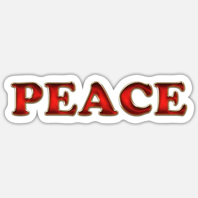 Peace - Sticker size S (10 x 10 cm) - white matte