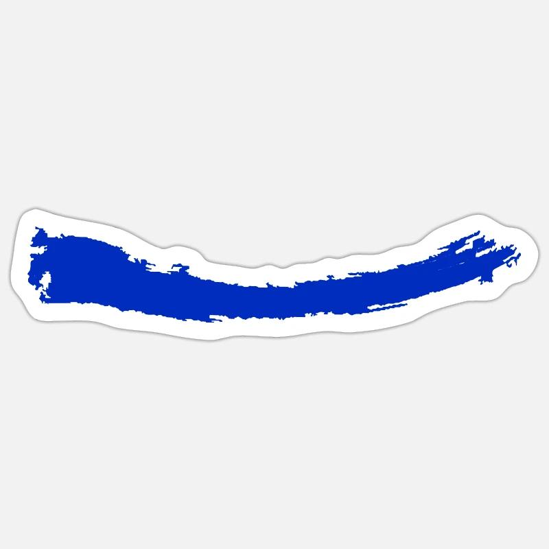 Pinsel | Brush | bleu - Sticker Größe S (10 x 10 cm) - Mattweiß