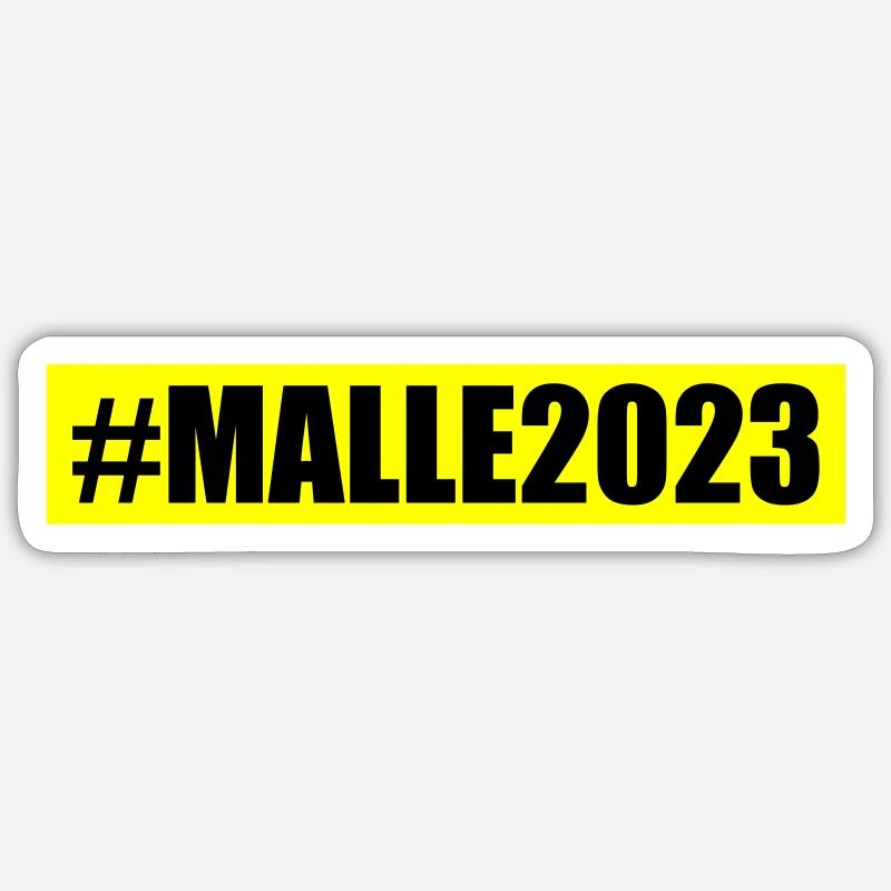 Malle 2023 - Sticker taille S (10 x 10 cm) - blanc mat