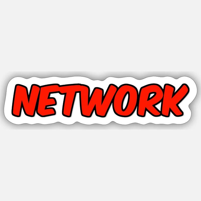 NETWORK - Sticker size S (10 x 10 cm) - white matte