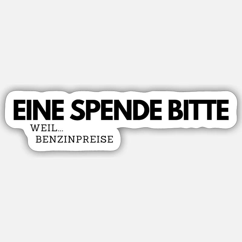 Eine Spende bitte Sticker Größe S (10 x 10 cm)