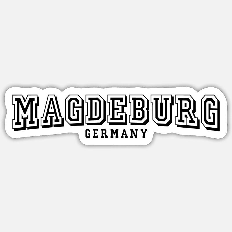 Magdeburg - Sticker size S (10 x 10 cm) - white matte