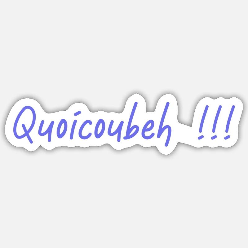 quoicoubeh - Sticker taille S (10 x 10 cm) - blanc mat