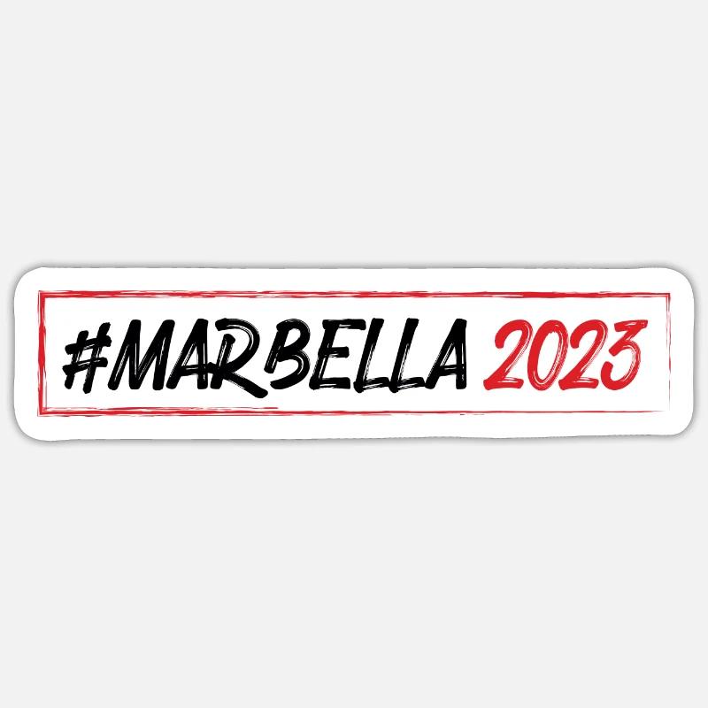 Marbella 2023 - Sticker taille S (10 x 10 cm) - blanc mat