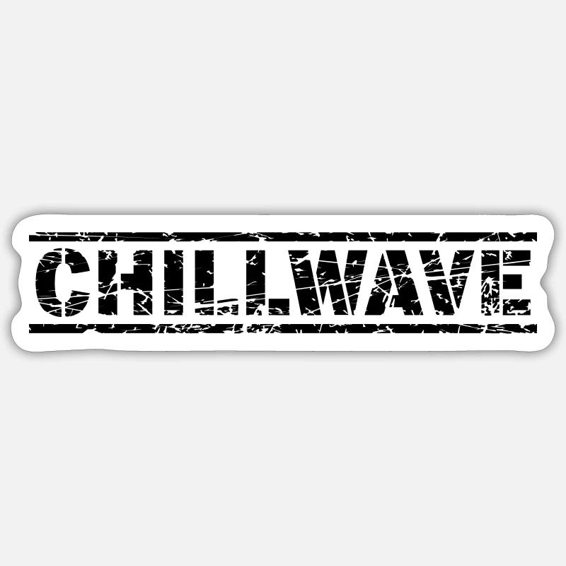 Chillwave - Sticker taille S (10 x 10 cm) - blanc mat