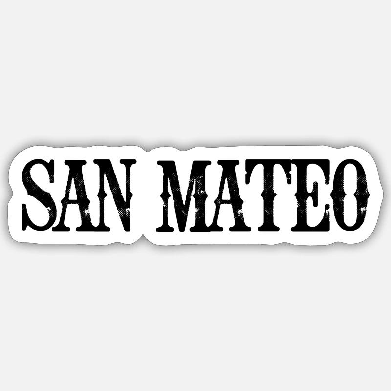 San Mateo - Sticker size S (10 x 10 cm) - white matte