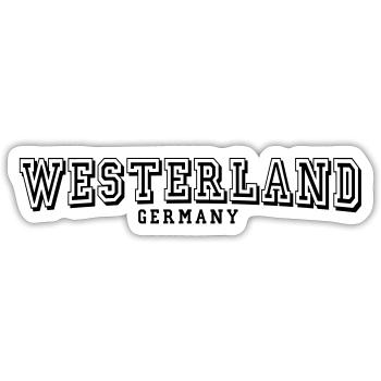 Westerland - Sticker Größe S (10 x 10 cm) - Mattweiß - Vorne