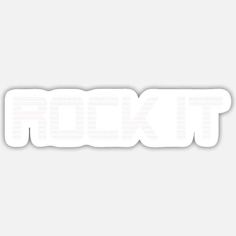 Rock it - Sticker Größe S (10 x 10 cm) - Mattweiß