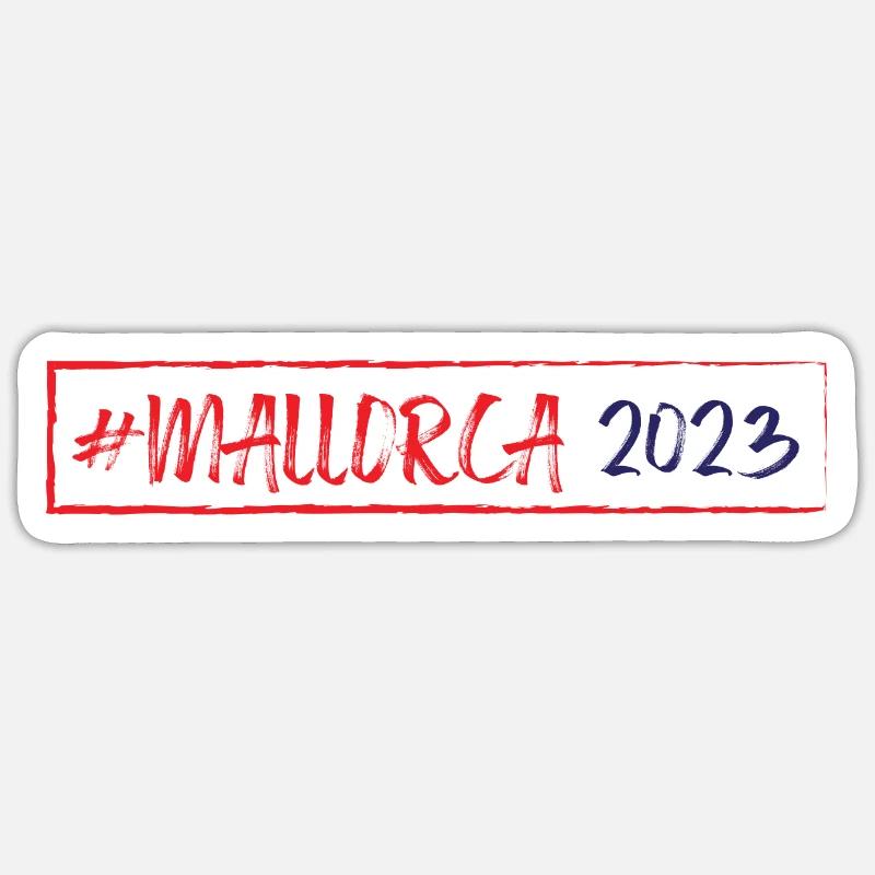 Mallorca 2023 - Sticker Größe S (10 x 10 cm) - Mattweiß