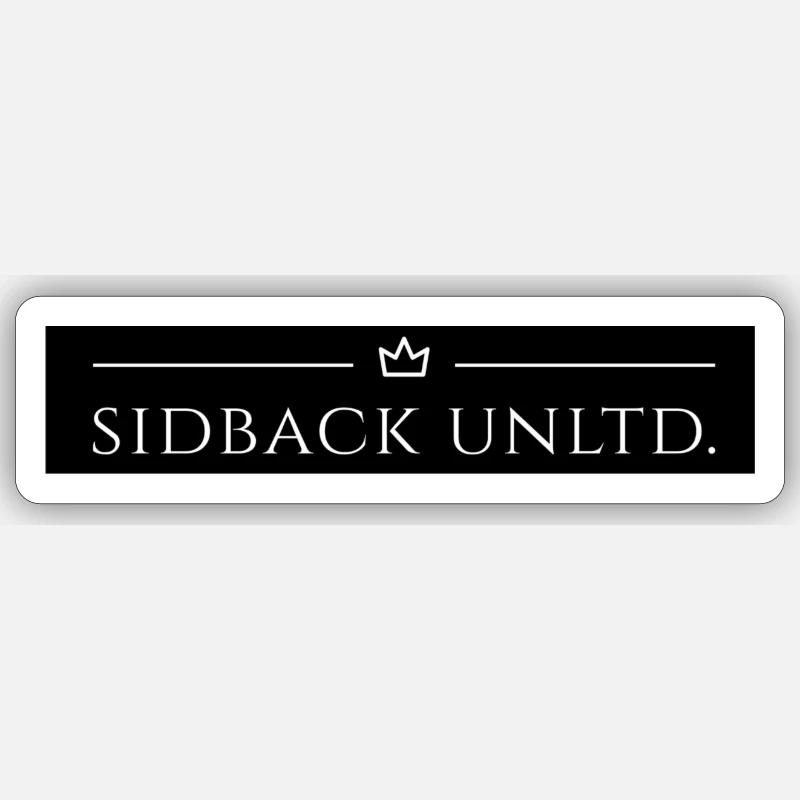 Sidback unltd. Logo - Sticker Größe S (10 x 10 cm) - Mattweiß
