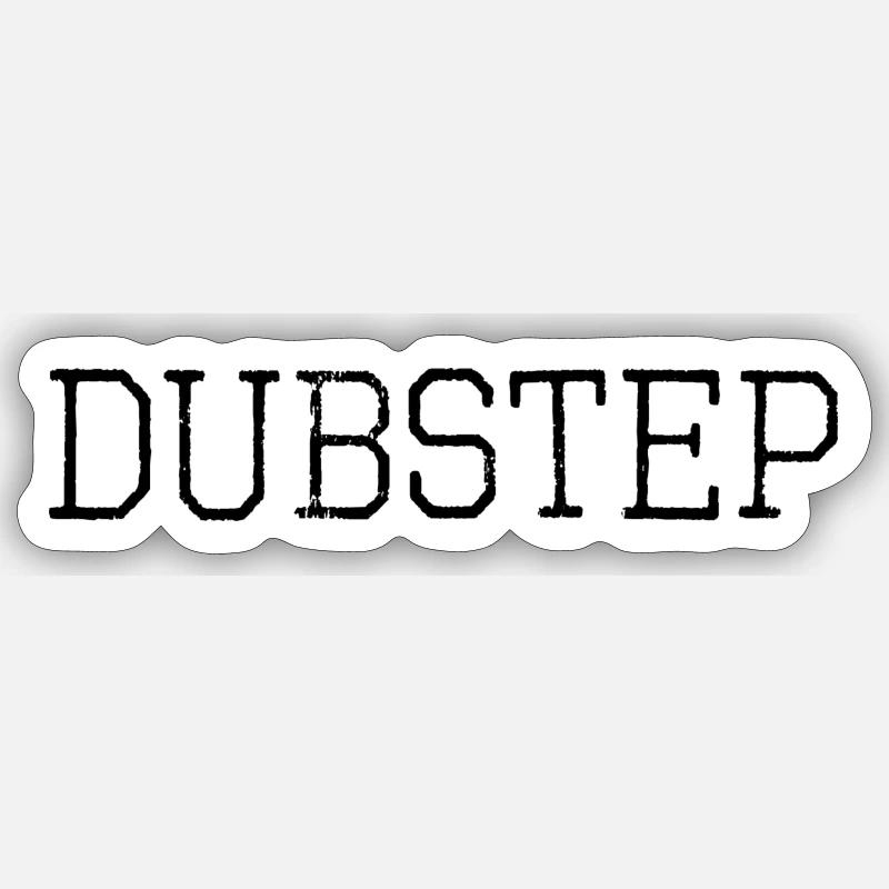 Dubstep - Sticker taille S (10 x 10 cm) - blanc mat