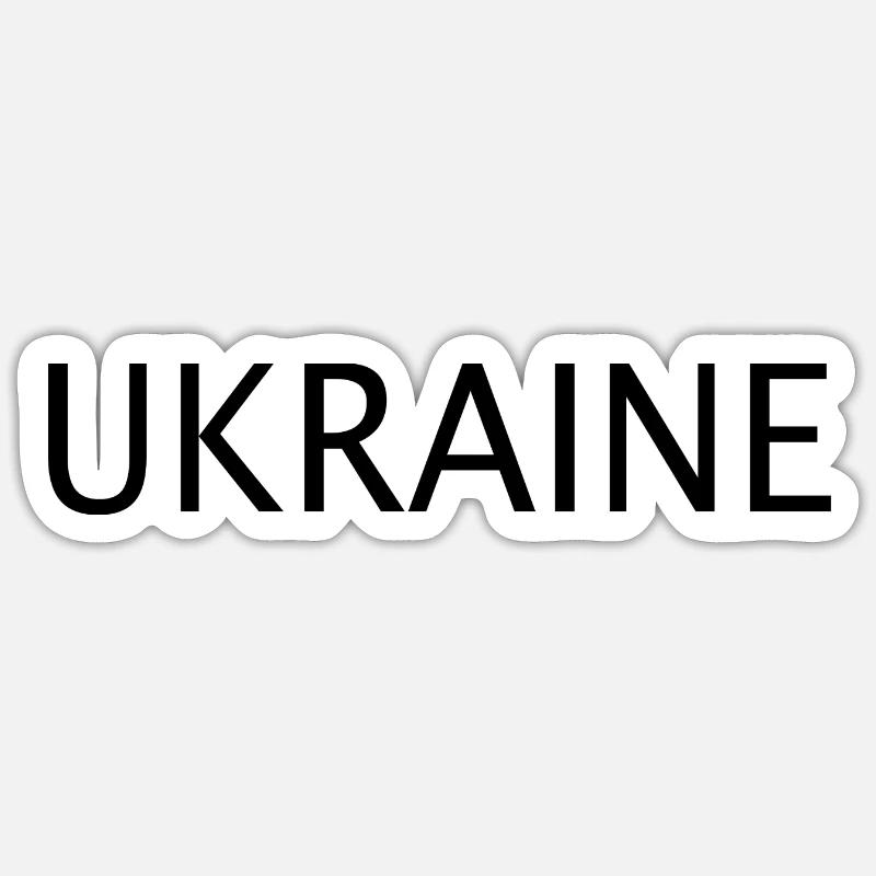 Ukraine - Sticker taille S (10 x 10 cm) - blanc mat