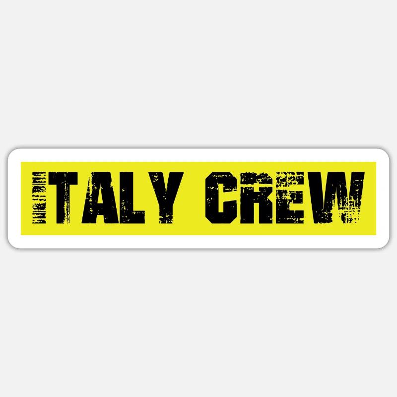 Italy Crew - Sticker size S (10 x 10 cm) - white matte