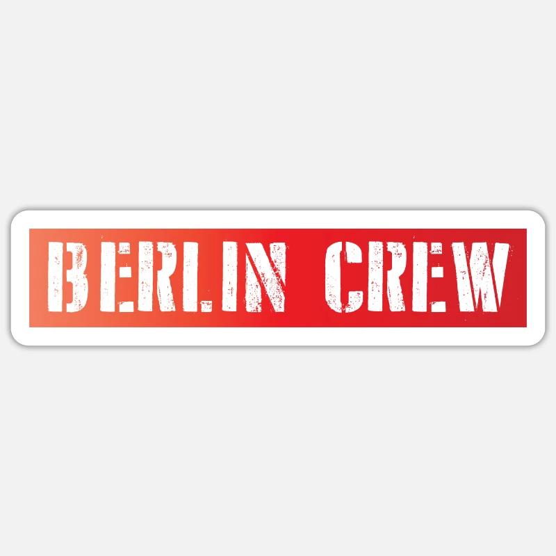 Équipage de Berlin - Sticker taille S (10 x 10 cm) - blanc mat