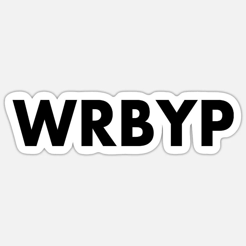 Wrbyp - Sticker size S (10 x 10 cm) - white matte