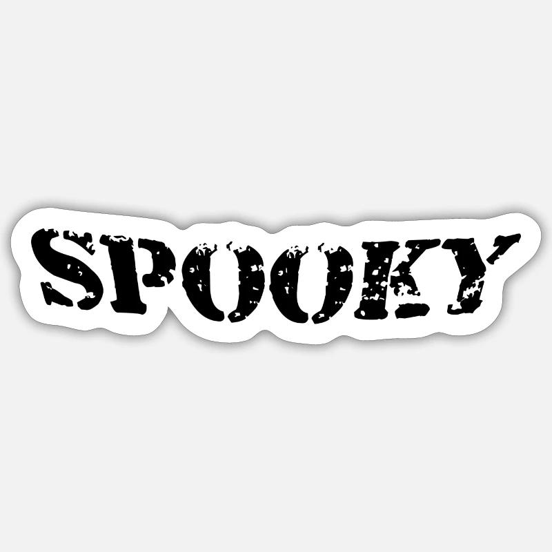 Spooky - Sticker Größe S (10 x 10 cm) - Mattweiß