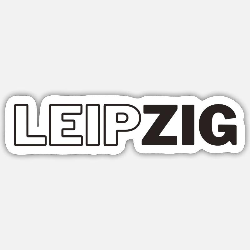 Leipzig - Sticker taille S (10 x 10 cm) - blanc mat